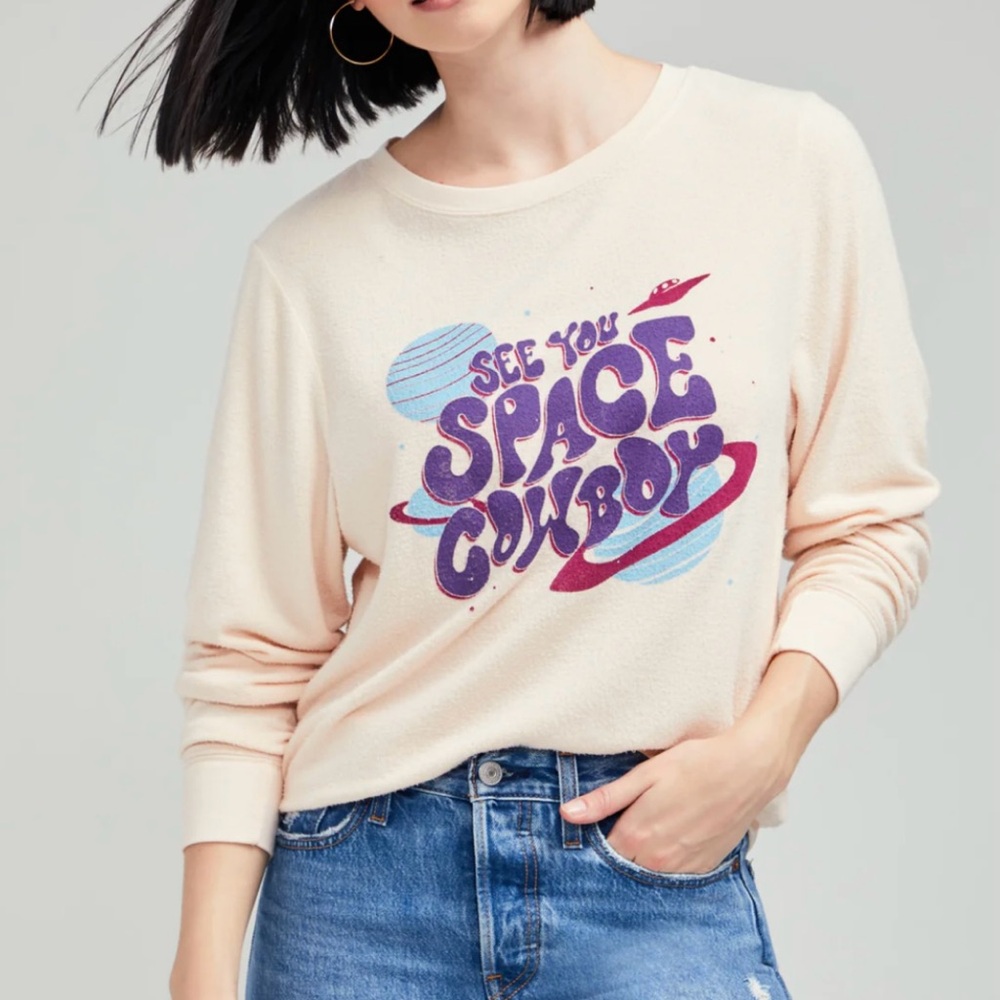 Nwt Wildfox See You Never Space Cowboy Jumper M